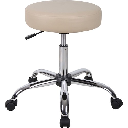 Boss Beige Caressoft Backless Doctor's Stool Seat 17" Diameter B240BG
