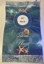 Bib 14" Neck Pull Over Head T-Shirt Special Needs Drool Microfiber sand waves