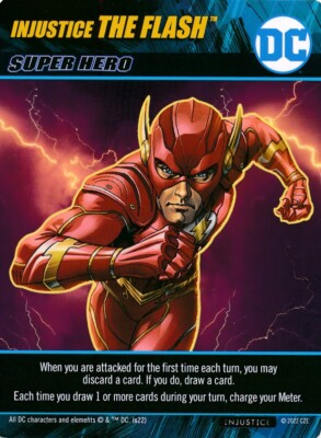 INJUSTICE FLASH DC Comics Deck Building Game Oversized card INJUSTICE