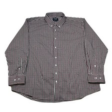Chaps Ralph Lauren Dress Shirt Mens XL Red Gingham Long Sleeve Regular Fit