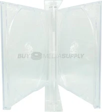 22mm Clear Quad 4 Discs CD Jewel Case Lot