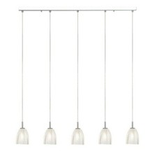 Hängelampe Esszimmer Deckenleuchte Design LED Pendel Leuchte Lampe G9 Chrom Glas