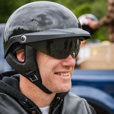 BELL PIT BOSS ヘルメット マットブラック Bell Pit Boss Flames Matte Black/Gray Helmet - Get Lowered Cycles