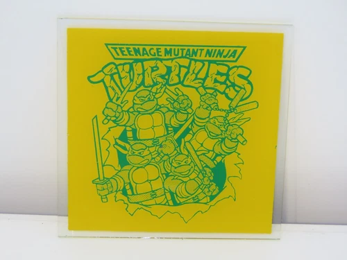 Vint Carnival/Fair/Game/Prize 6" Glass Mirror TMNT Teenage Mutant Ninja Turtles