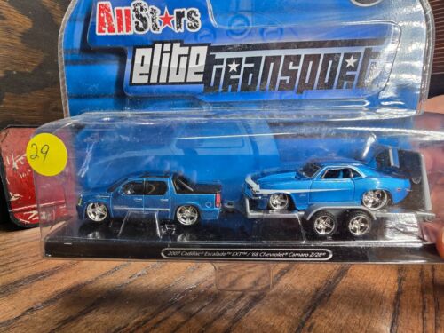 Maisto All Stars Elite Transport 07 Cadillac Escalade EXT/68 Chevy Camaro Z/28 - Imagen 2 de 4