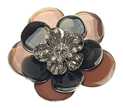 Vintage Miu Miu Brooch Flower Italy Crystal Stones Beautiful Quality - Picture 6 of 24