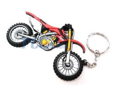 Rubber KeyChain Key Chain Ring Dirt Bike CRF XR H KC01