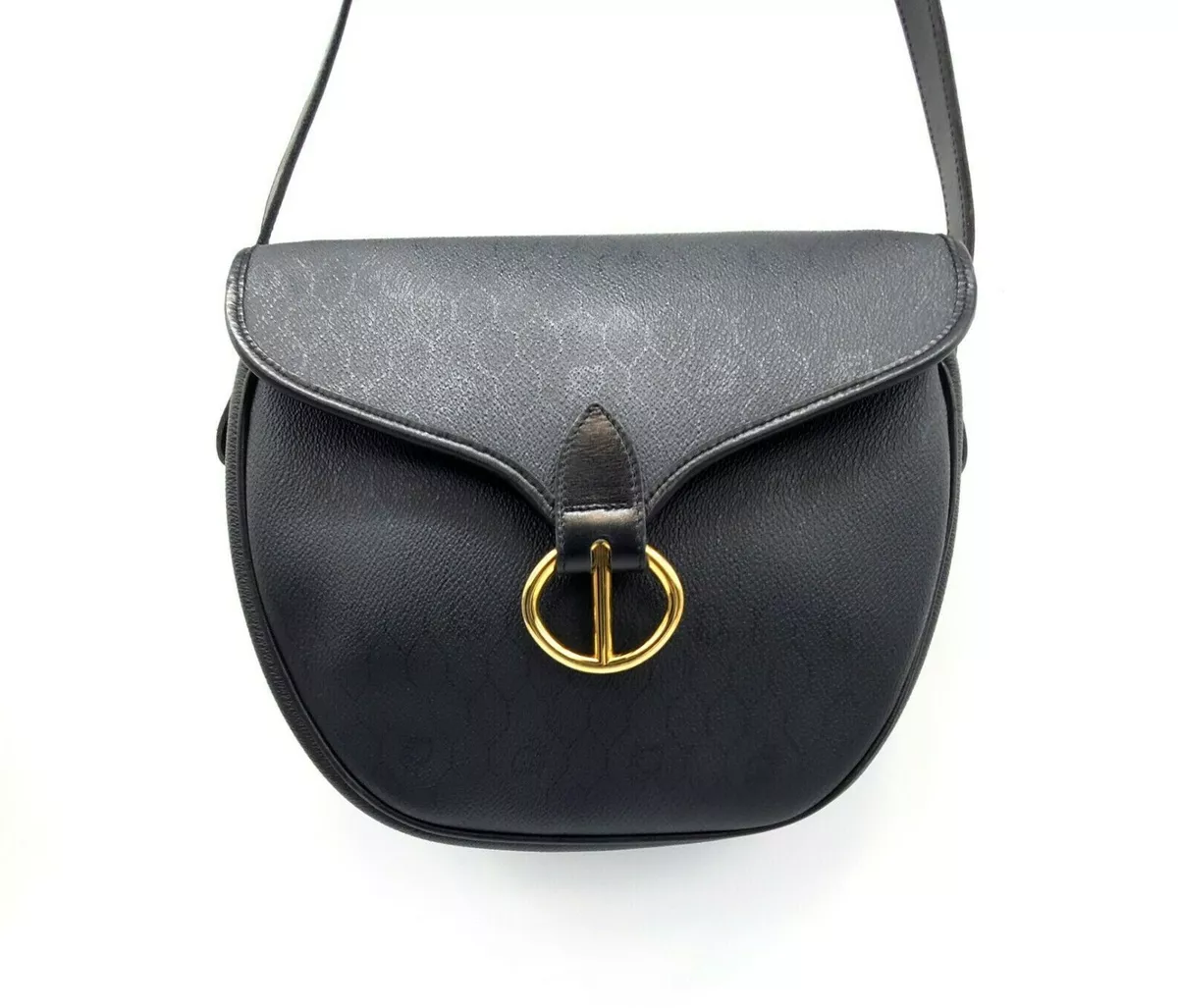 Christian Dior Macadam Crossbody Bag black Monogram Canvas