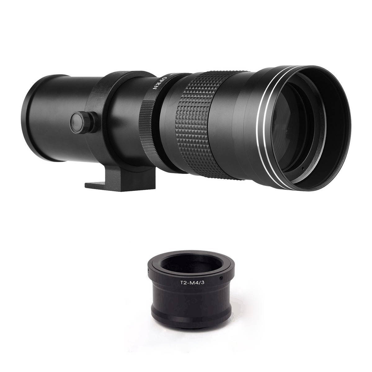 High-Power 420-800mm f/8.3 HD Manual Telephoto Zoom Lens For