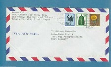 TOKYO JAPAN  TO WEST GERMANY AIRMAIL COVERS, TOKYO CANCELS. REF R498