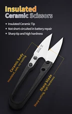 QIANLI MEGA-IDEA Ceramic Scissors Battery Insulation Not Conduct Electricity