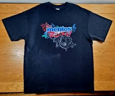MENTOS Candy Rocks! Advertising 100% Cotton Black T-Shirt Men's XL - SOLD AS IS