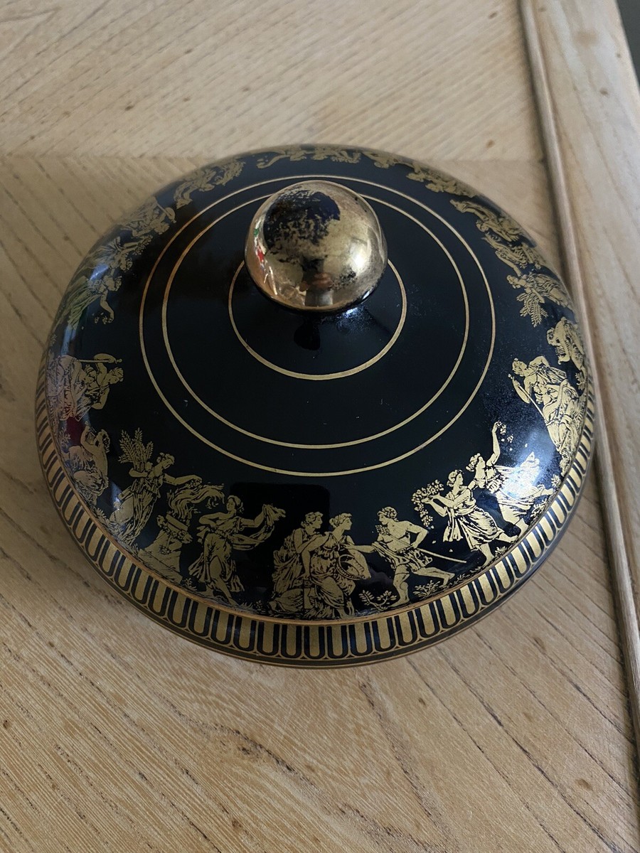 Vintage I Spyropoulos Handmade Greece 24K Gold Finish Floral