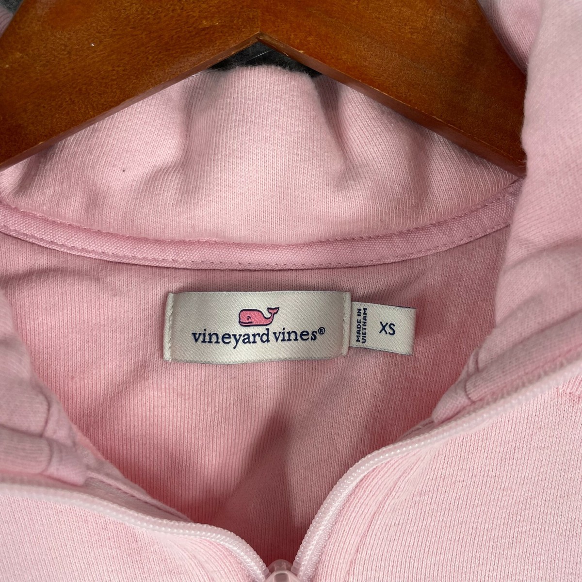 Vineyard Vines Womens Sweater XS 1/4 Zip Pink Collared Neck