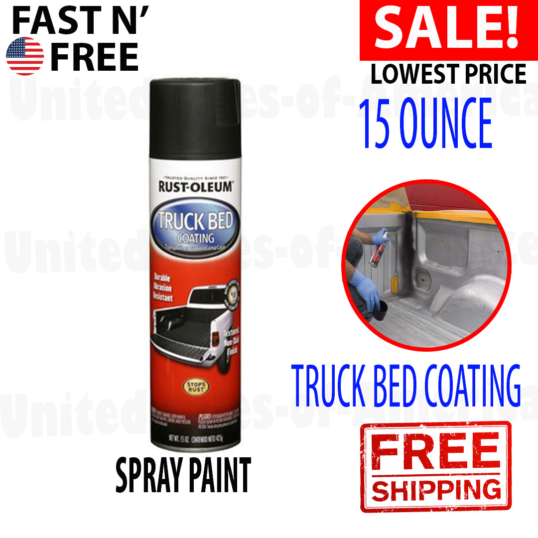 Truck Bed Coating Spray Paint Protect Automotive Trailer Liner Stops