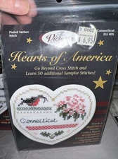 CONNECTICUT ~ HEARTS OF AMERICA Florentine Stitch The Victoria Sampler KIT HA#05