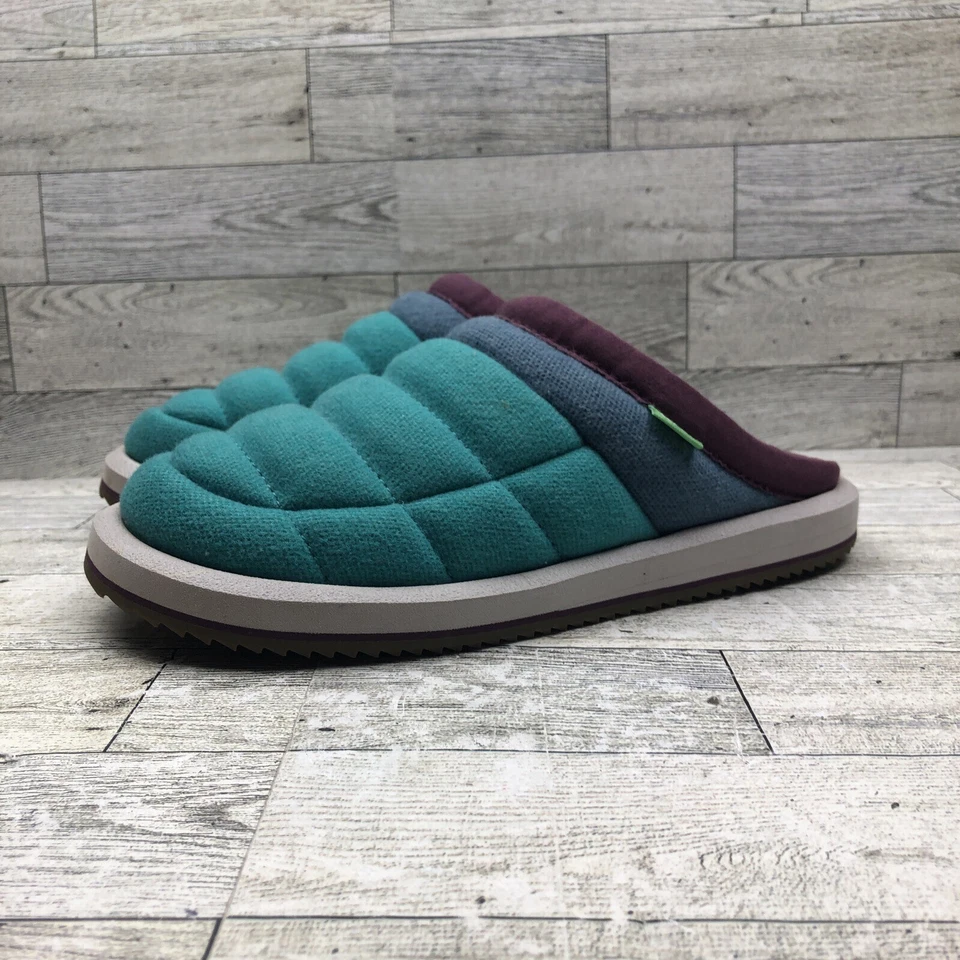 Mocasín sin cordones Sanuk Puff N Chill Ombre cómodo para mujer talla 5 azul verde azulado Foto 4 de 4