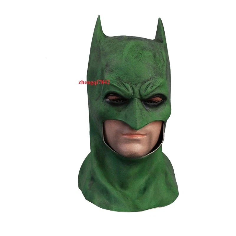 Casco de látex cara completa Batman Cosplay máscara tocado accesorio fiesta utilería regalo Foto 3 de 4