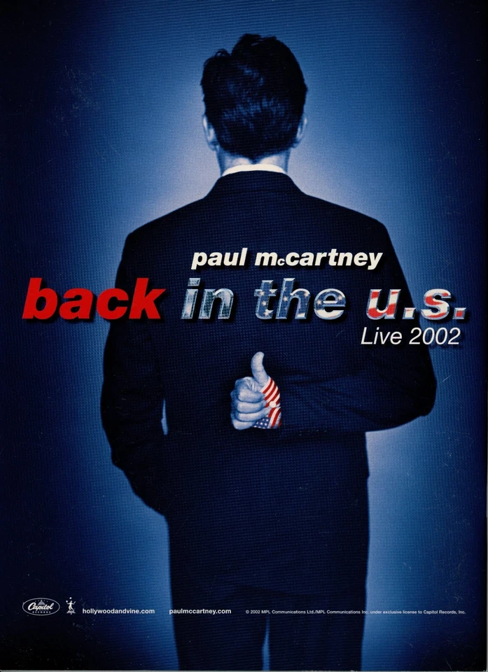 2002 Paul McCartney Tour Program Pop The Beatles Concert Music - Image 2 of 2