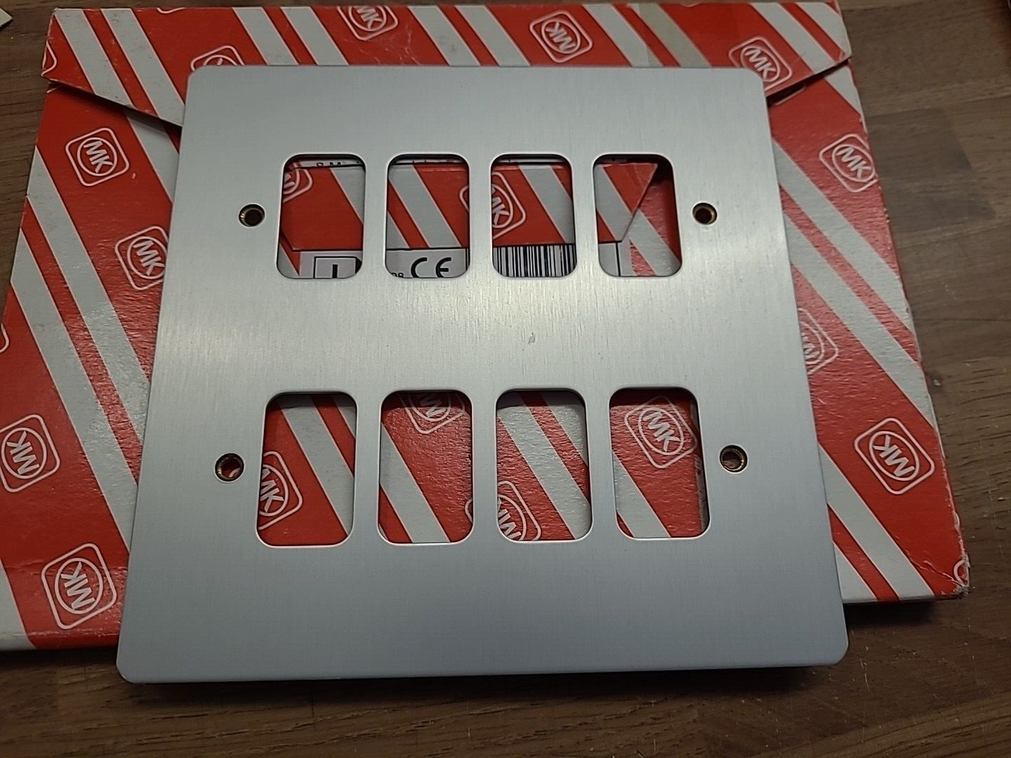 MK 8 Gang Grid Module Front Plate Metal K14348SAA
