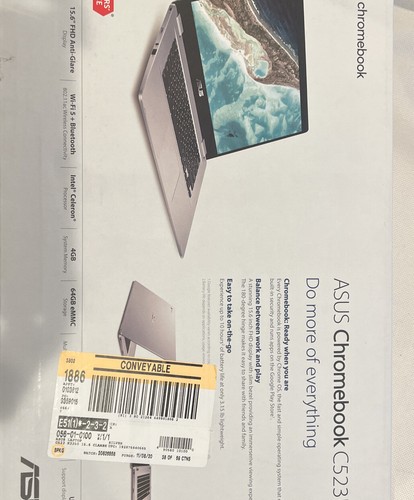 ASUS Chromebook C523NA-TH44F 15.6" FHD Celeron N3350 4GB 64GB Chrome OS D Grade