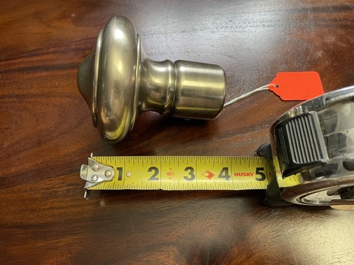 Vtg. Ralph Lauren Home Antique Silver Plain Knob Drapery Finials 1,5” Rod Set 2 - Picture 4 of 8