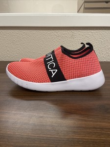 nautica pink slip on sneakers