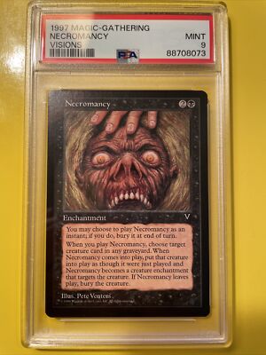 MAGIC: THE GATHERING - NECROMANCY 🔥PSA 9 MINT🔥 VISIONS-1997