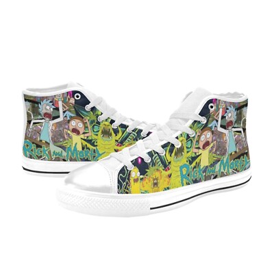 Rick and Morty Custom Sneakers High Top Mens Canvas Shoes