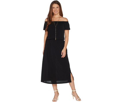casual off shoulder maxi dress SUGARLIPS Women's Floral Off the Shoulder Tiered Maxi Dress - Blue