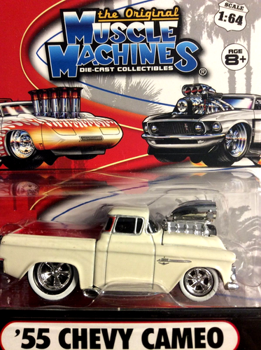 THE ORIGINAL MUSCLE MACHINES 1955 CHEVY CAMEO PICKUP TRUCK 1/64 55 CHEVROLET - Picture 2 of 3