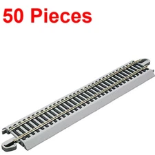 NEW Bachmann 9" Staight Nickel Silver E-Z Train Track (50 Pieces) HO Scale BAC44