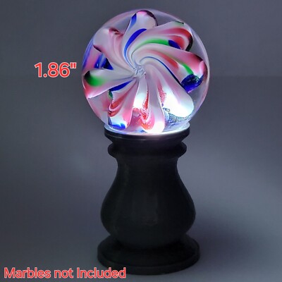 Black LED Marble Display For Up To 1.5'' -  2'' Marbles - Lot #5101 includes 5 LED