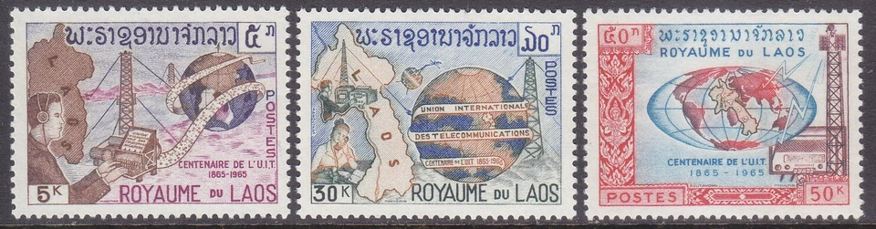 Laos 1965 (160-162) Communication - Image 1 of 1