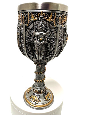 Nemesis Now Goblet / Chalice Medieval Knight Chain W/ Stainless Steel Cup - NEW