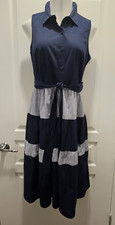 JESSICA HOWARD NAVY AND WHITE DRESS SIZE 12