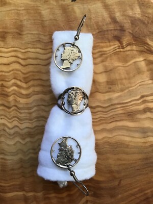 Vintage Mercury Dime Earrings and Ring Set