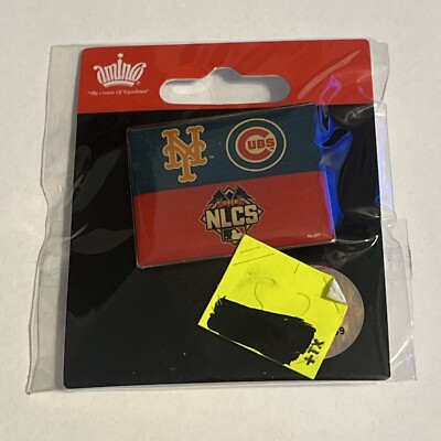 New 2015 Chicago Cubs vs Mets Postseason NLCS Banner Lapel Pin Official