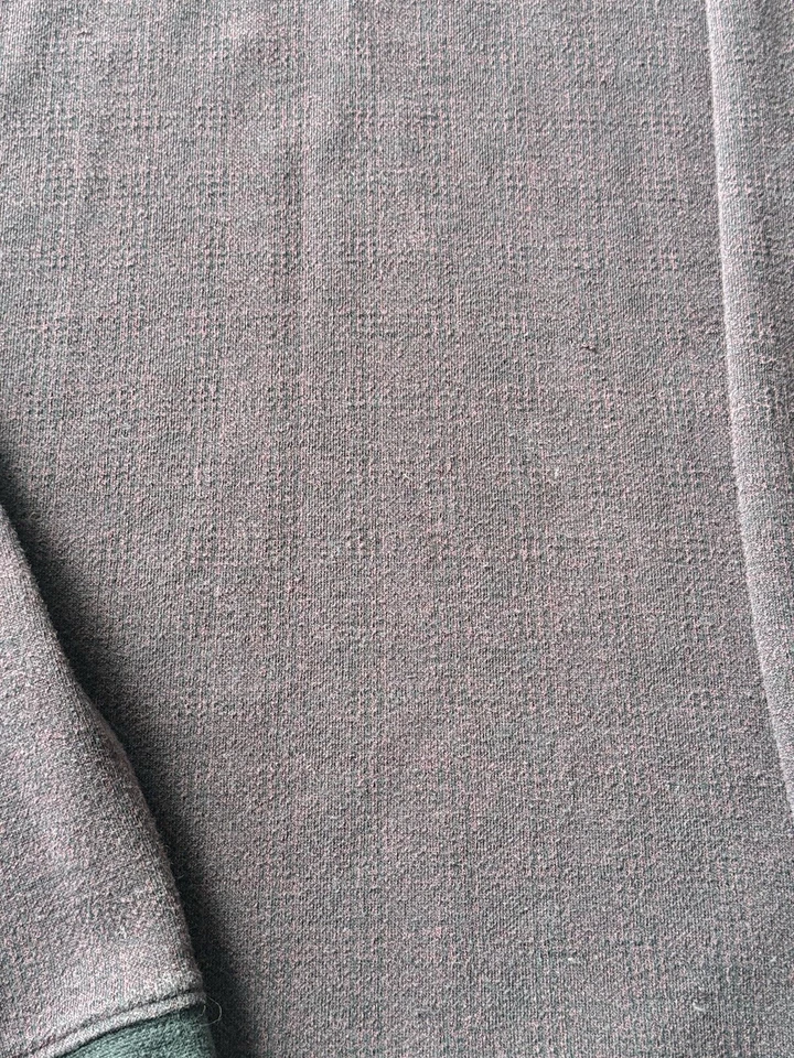 Haggar 男式 L 码套衫 1/4 拉链勃艮第黑色毛衣自然弹力 — 第 3/4 张图片