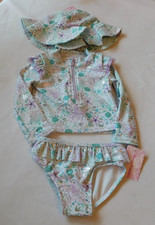 Tommy Bahama Baby Girl's Starfish Swimsuit with Hat 3 Piece Set Size 24M NWT