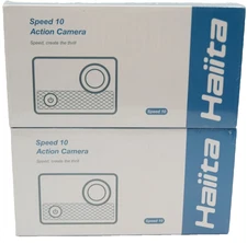 2X Haiita Speed 10 Black Native 5K Video Resolution Waterproof Action Camera New