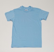 True VTG 80s 90s Made In USA Single Stitch Hanes T-Shirt Size L Blank Tee NOS