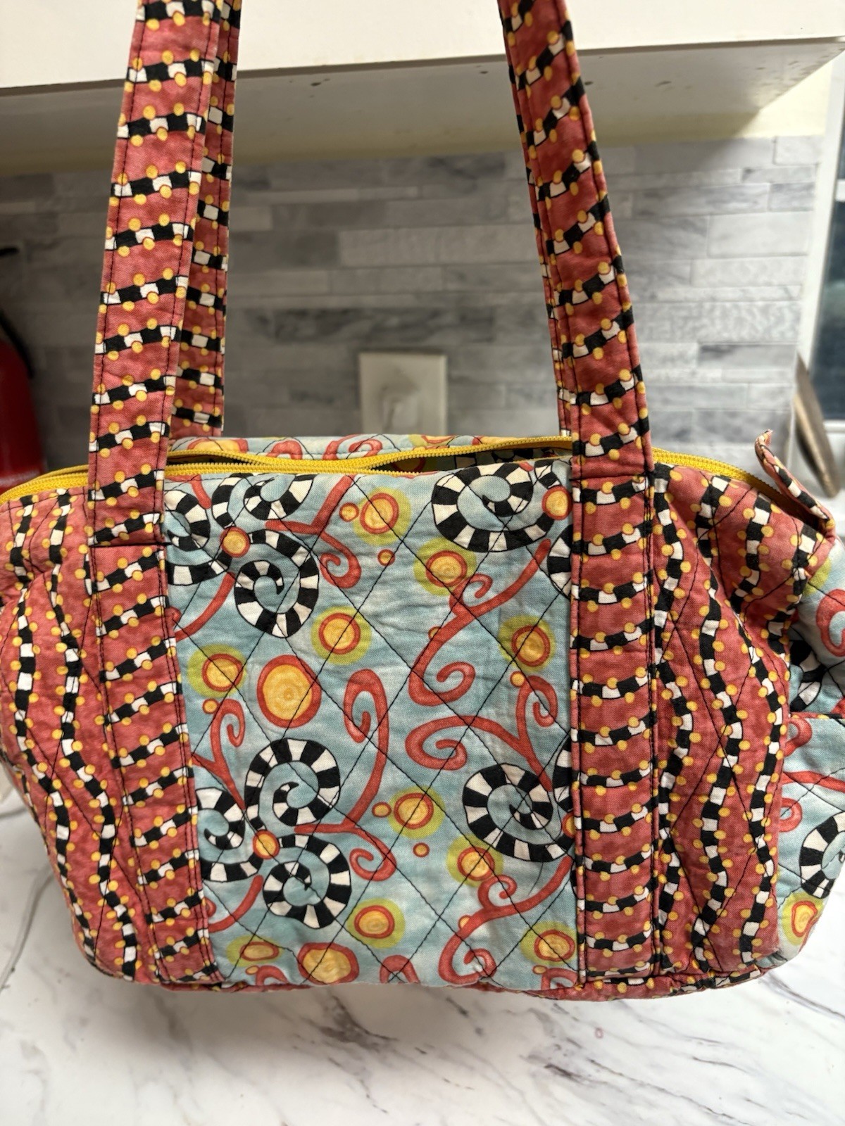 Handmade Quilted Patchwork Tote Bag - image 2