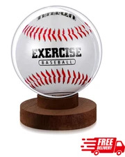 Clear Round Baseball Display Case with Wood Base Stand Box Holder for Single Bal
