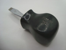 SNAP ON SSD1 FLAT/SLOTTED STUBBY SCREWDRIVER / HARD BLACK HANDLE / USA MADE