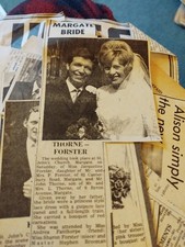 Sk250 Ephemera 1970 Picture Wedding Margate Jacqueline Forster John Thorne 