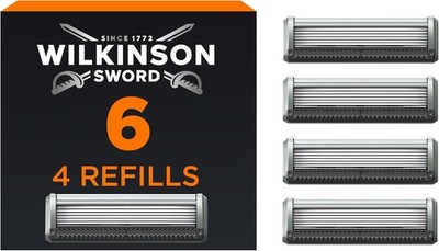 Wilkinson Sword Rasierer Wilkinson 6 Männer 6 Klingen 4 Ersatzklingen Bart Rasur