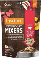 Instinct Raw Boost Mixers Freeze Dried Raw Dog Food Topper, Grain Free Beef