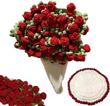 Valentine  s Rose Bouquet Blanket,Cozy Knitted Bed Throw Blankets for Wom...