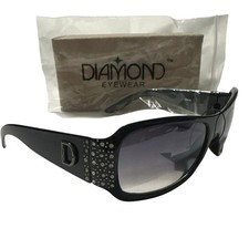 DIAMOND  Eyewear CLASSIC RECTANGLE RHINESTONE SUNGLASSES - STYLE DI608 Black